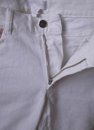 Джинси (брюки, штани) білого  кольору, декоровані вставками із...6 фото