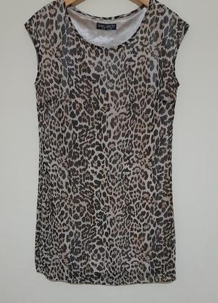 Сукня (плаття) коротке (міні), без рукавів, (леопард), з підкл...