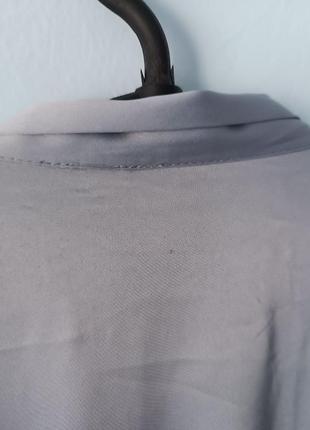 Халат домашній накидка атласний сірий бузковий одяг для дому4 фото