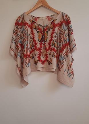 Блузка, блуза літня з метеликами.1 фото