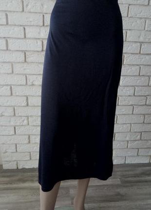 Стрейчевая юбка синего цвета 201 фото