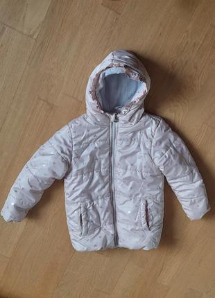 Куртка рожева демі на флісі на замок фірми kids.