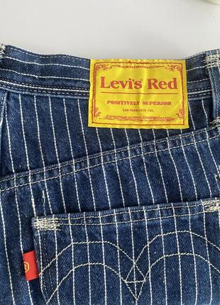 Levi's red high loose taper крутезные джинсы бананы7 фото