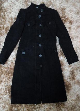 Черное пальто классика1 фото