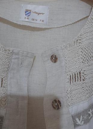 Блузка (блуза), літня, з короткими рукавами, спереді декорована.5 фото