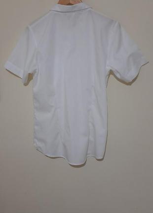 Сорочка біла на короткий рукав3 фото
