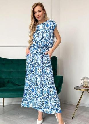 Плаття issa plus 13828 s блакитний