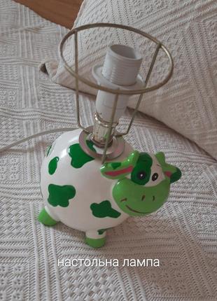 Настільна лампа "корівка" для дитячої кімнати без абажура.6 фото