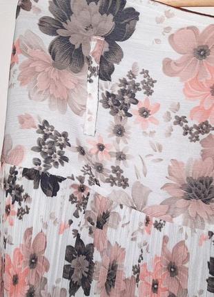 Спідниця (юбка) довга ярусна з квітковим принтом maccine5 фото