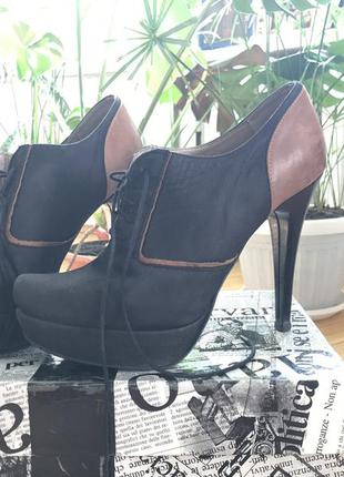 Невероятные ботиночки из нобука с кожей