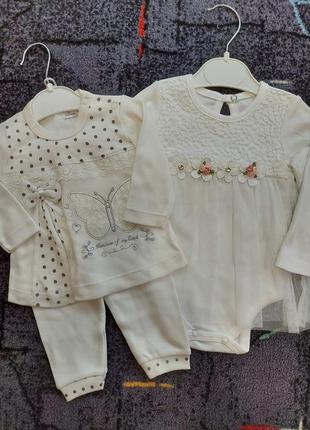 Новый костюм и боди нарядный 3-6месяцев