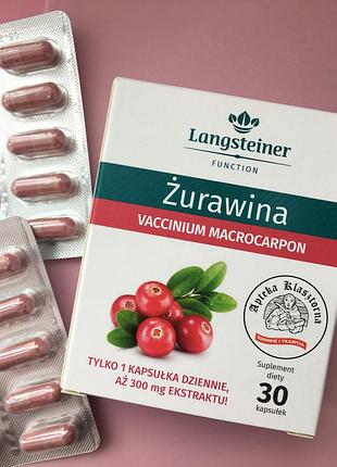 Дієтична добавка "журавлина" langsteiner, 30 капсул livesta, zurawina, лівеста