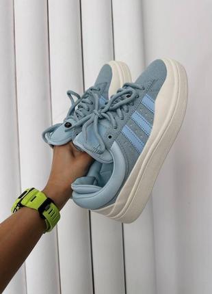 Adidas campus x bad bunny blue premium3 фото