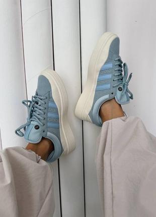 Adidas campus x bad bunny blue premium4 фото