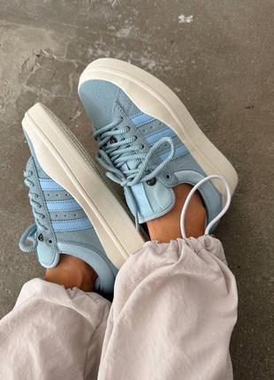 Adidas campus x bad bunny blue premium5 фото