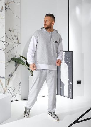 Оригинальный мужской спортивный костюм весенний комплект худи и штаны