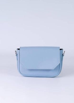 Жіноча сумка через плече з екошкіри ксенія блакитна1 фото