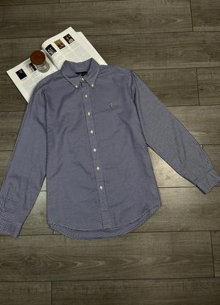 Оригинальная рубашка в клетку polo ralph lauren oxford shirt3 фото