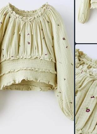 Рубашка блуза весенний топ для девочки