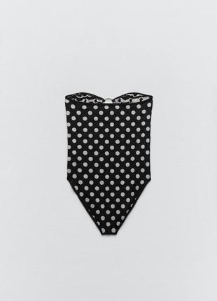 Боди zara polka dot bodysuit3 фото