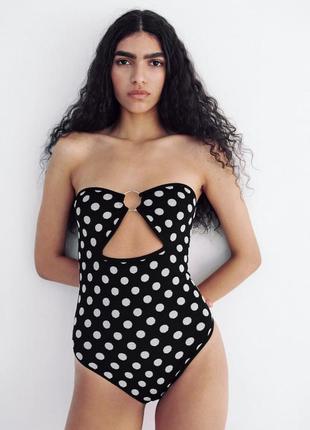 Боди zara polka dot bodysuit5 фото