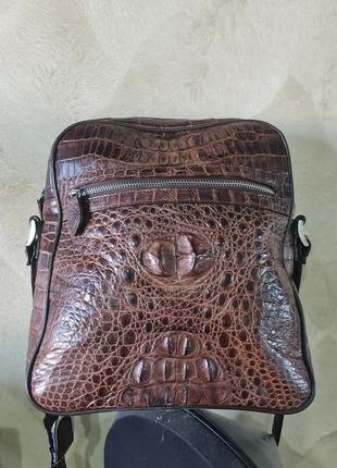Сумка барсетка рюкзак кожа кожаная крокодил