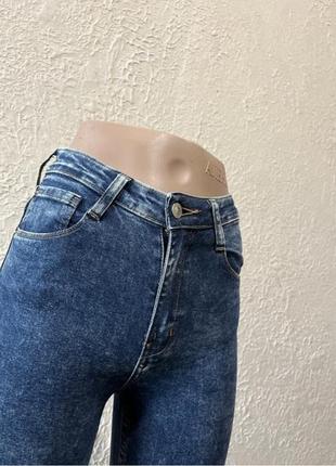 Синие джинсы клеш/женские джинсы клеш3 фото