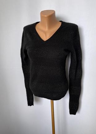 Maddison кашемировый джемпер с люрексом металлик в полоску красивый нарядный свитерок