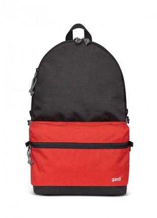 Чоловічий міський рюкзак oxford citty-2 gard чорний з червоним1 фото
