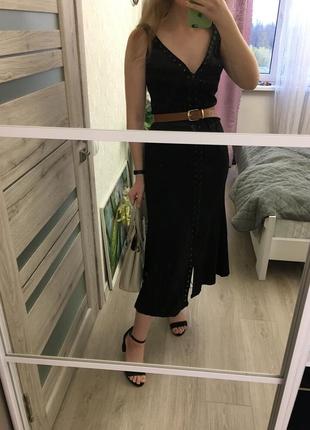 Эксклюзивное черное платье со шнуровкой3 фото