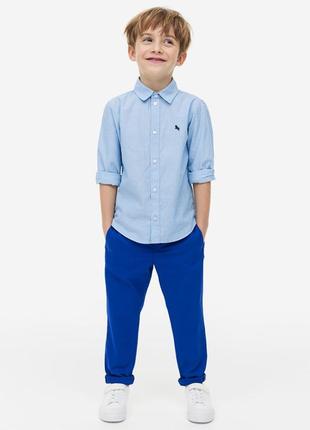 Тонкі котонові сині дитячі штани брюки чіноси на хлопчика h&m