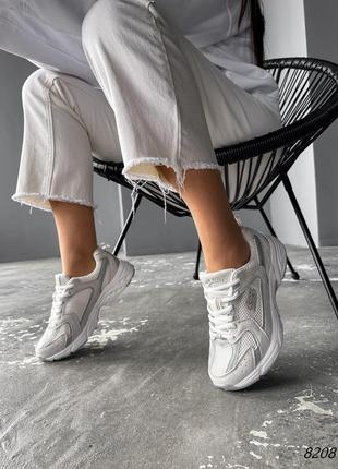 Кросівки жіночі s сірі + світлий беж натуральна замша3 фото