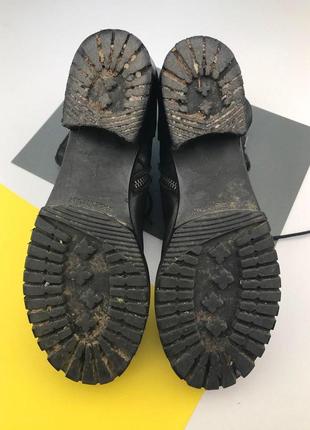 Итальянские кожаные ботинки на шнуровке с молнией7 фото