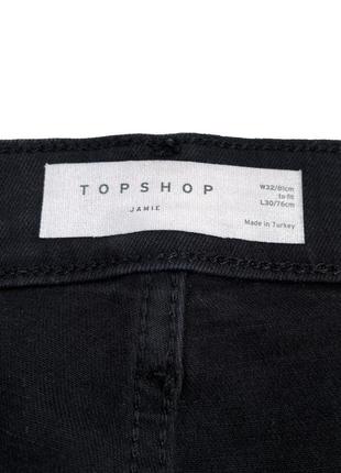 Чорні джинси topshop jamie, w32 l309 фото