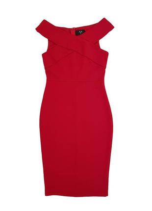 Круте червоне плаття ax paris cross front bodycon midi dress, s/m5 фото