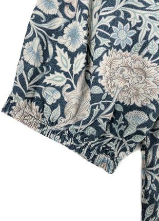 Дизайнерська квіткова блузка next x morris & co, l4 фото