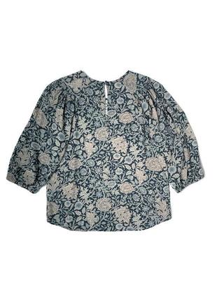 Дизайнерська квіткова блузка next x morris & co, l5 фото