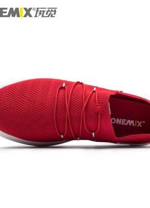 Мужские кеды onemix men slip-on knited/red color размер 434 фото