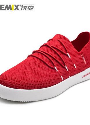 Мужские кеды onemix men slip-on knited/red color размер 431 фото