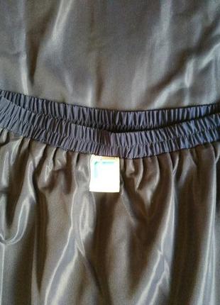 Шифоновая темно синяя юбка плиссе бренд frank walder6 фото