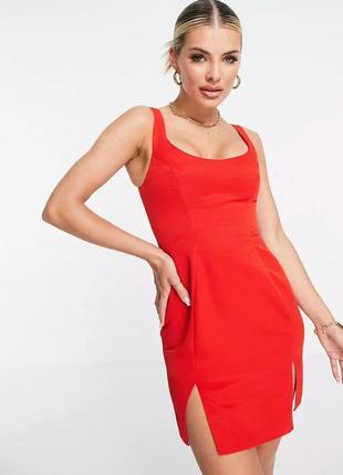 Неймовірно круте та зухвале міні плаття з розрізами asos desig...2 фото