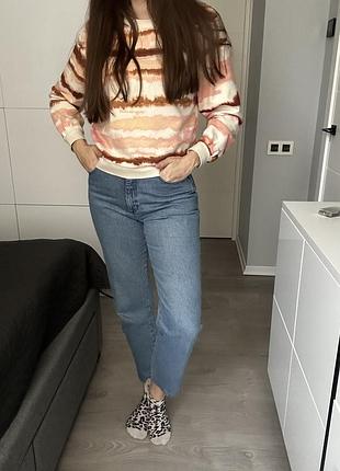 Щільні катонові базові мом джинси