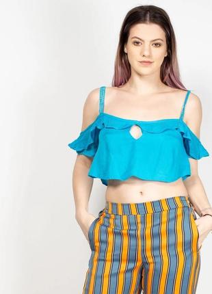 Стильний літній топ із відкритими плечима river island, l/xl2 фото