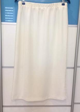 Длинная праздничная юбка со вставкой прошвой