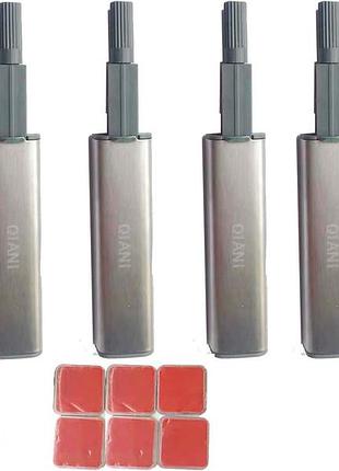 Меблевий амортизатор демпфер з магнітом qiani push to open з магнітним наконечником сірий (6 шт.)