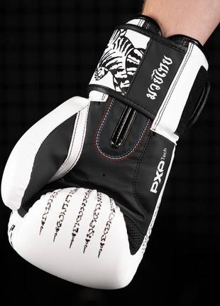 Боксерские перчатки phantom muay thai white 16 унций (капа в подарок)8 фото