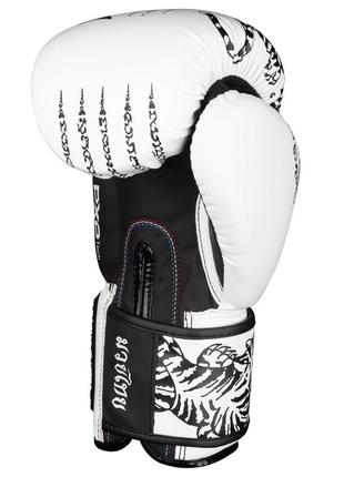 Боксерские перчатки phantom muay thai white 16 унций (капа в подарок)6 фото