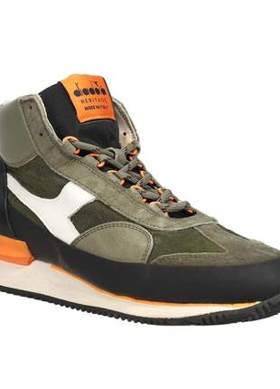 Кросівки diadora equipe mid mad italia nubuck sw high top olive розмір 43 euro/ 9.5 usa/устілка 28 см