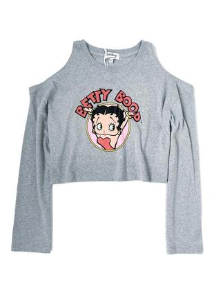 Лонгслів jennyfer betty boop з відкритими плечима, xs/s/m4 фото