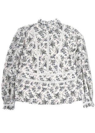 Шикарна квіткова блузка h&m з мереживом, xl4 фото